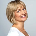 blonde woman smiling